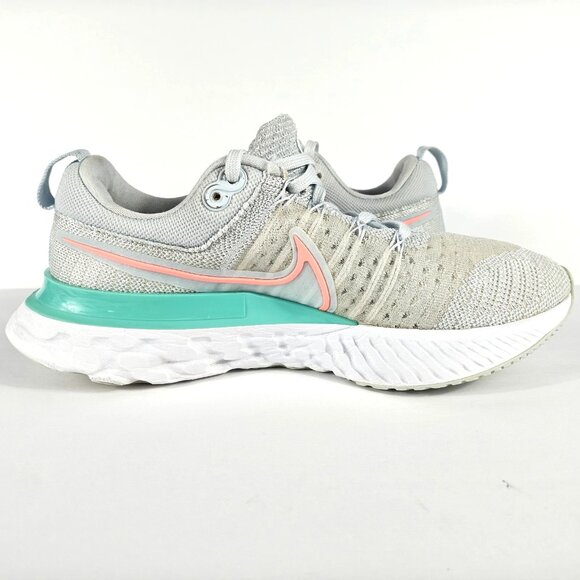 Nike React Infinity Run Flyknit 2 Women's 8 Shoes Blue Tint Lava Glow CT2423-400 - Picture 10 of 16